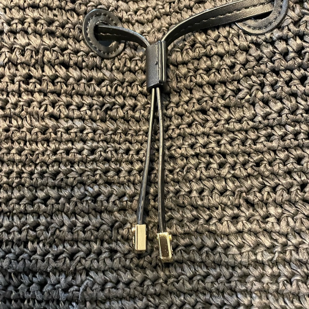 Ralph Lauren Black Crochet Bucket Bag - Picture 3 of 4